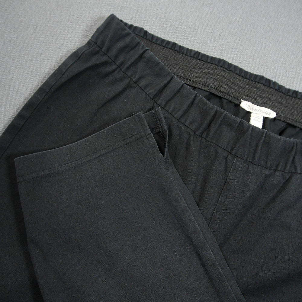 Eileen Fisher Organic Cotton Stretch Straight Leg Women Pants M Office Business